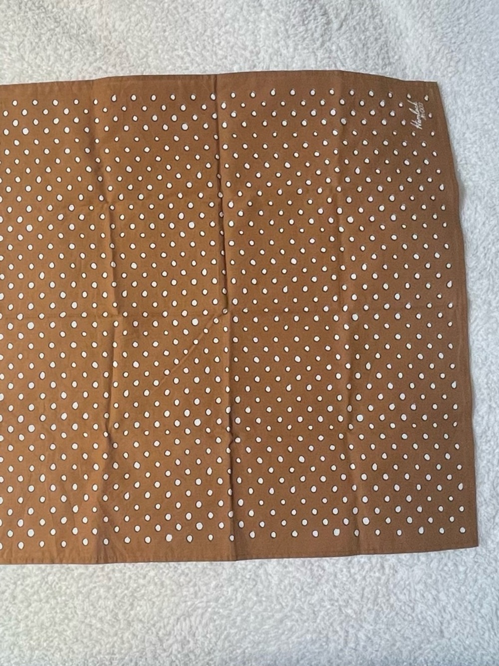 Hemlock No.003 Women's Brown Polka Dot Scarf - Picture 2 of 2